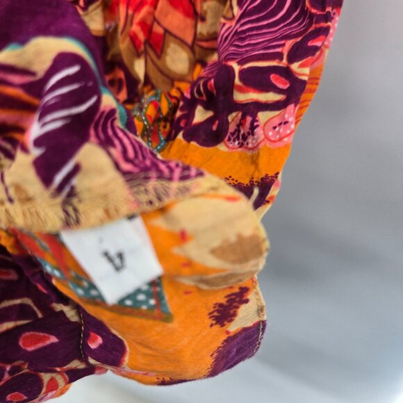 Xhilaration 2007 Y2K Boho Flutter Sleeve 100% Cotton Blouse Size Large - Picture 14 of 14